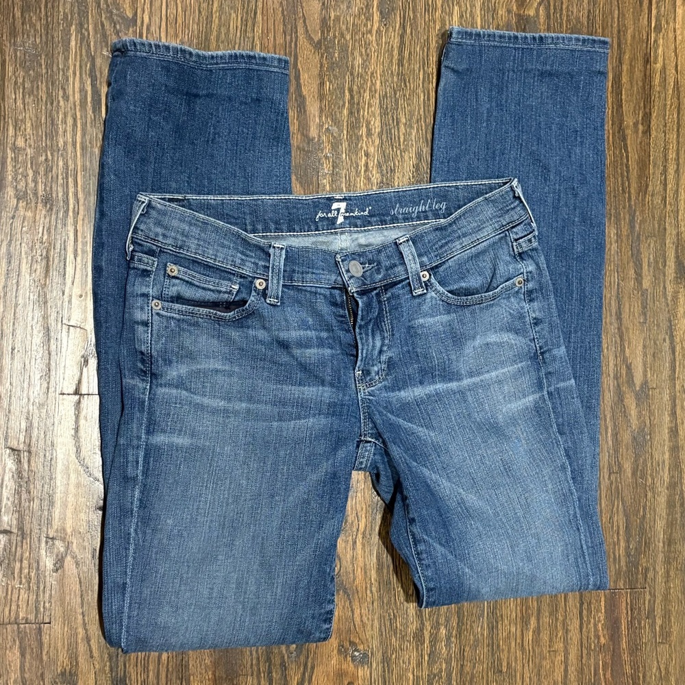 7 For All Mankind Medium Wash straight leg jeans womens 26